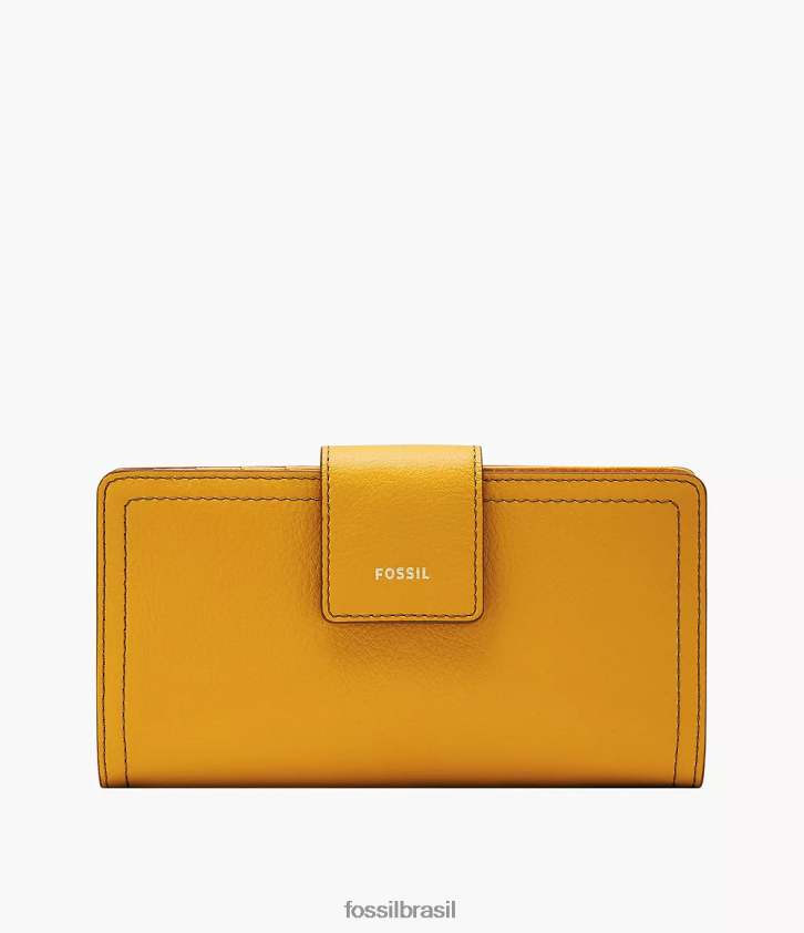 Fossil carteira mulheres clutch logan amarelo 66RZLJ805