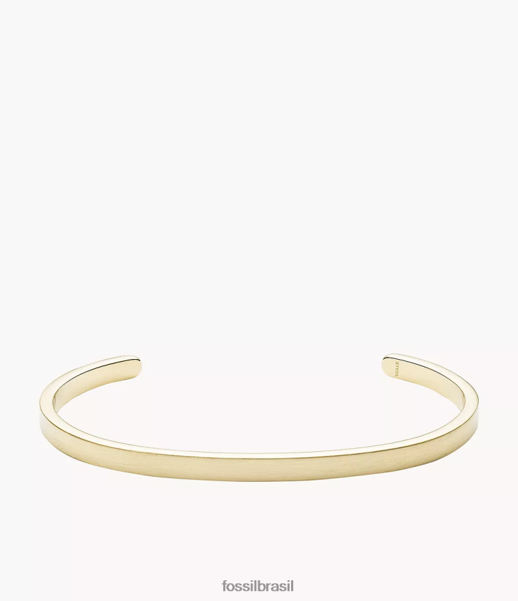 Fossil joia homens pulseira americana moderna em aço inoxidável tom de ouro 66RZLJ1881