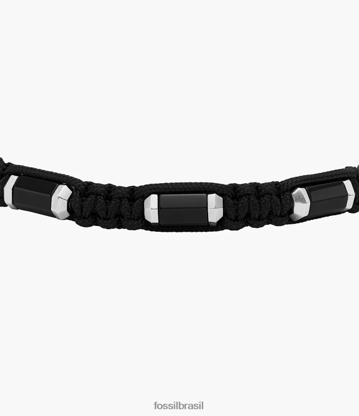 Fossil joia homens pulseira de contas de ônix preto 66RZLJ1889