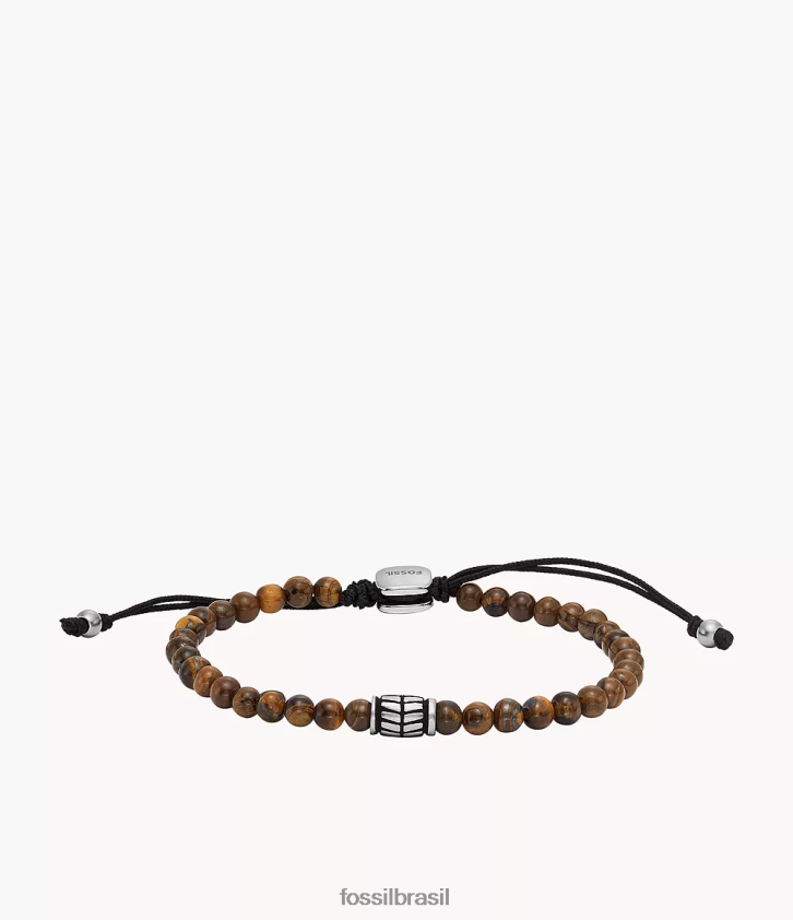 Fossil joia homens pulseira de contas olho de tigre 66RZLJ1870
