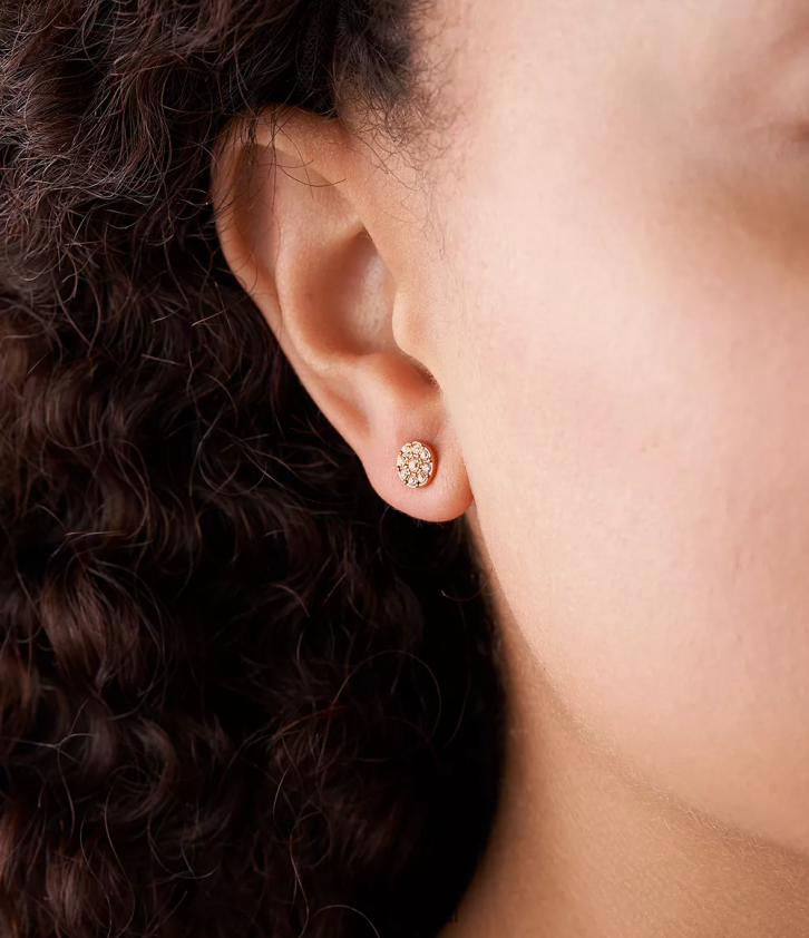 Fossil joia mulheres brinco de aço inoxidável com disco sutton tom rosa 66RZLJ1063