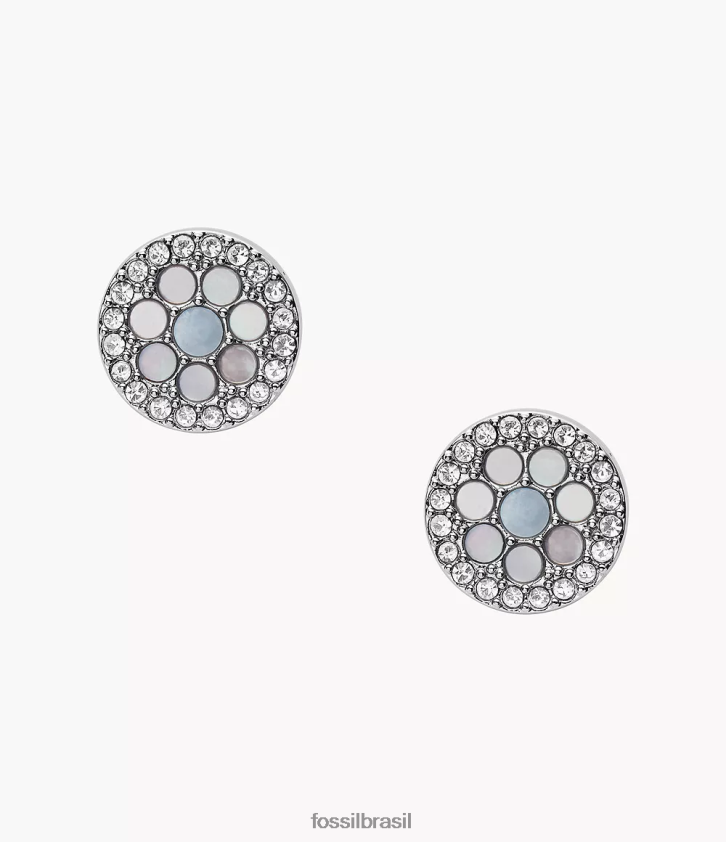 Fossil joia mulheres brinco val mosaico de aço inoxidável azul 66RZLJ1044