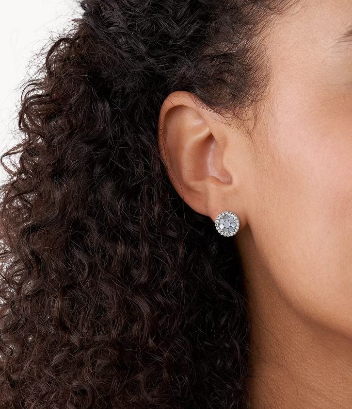 Fossil joia mulheres brinco val mosaico de aço inoxidável azul 66RZLJ1044