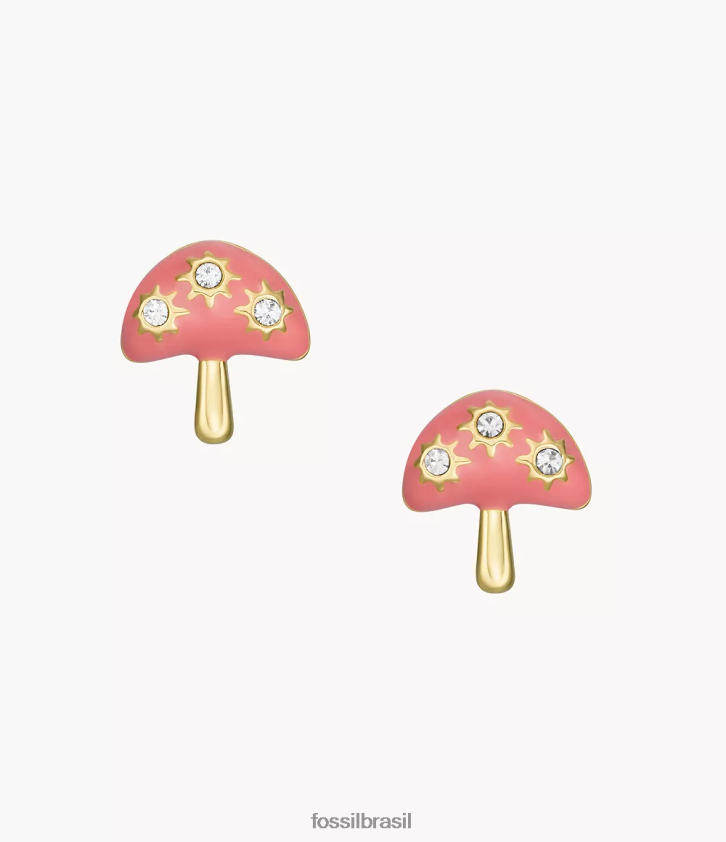 Fossil joia mulheres brincos coloridos de cogumelo pop rosa 66RZLJ1042