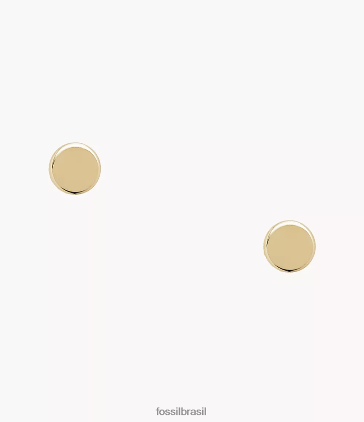Fossil joia mulheres brincos de aço inoxidável todos empilhados tom de ouro 66RZLJ1035