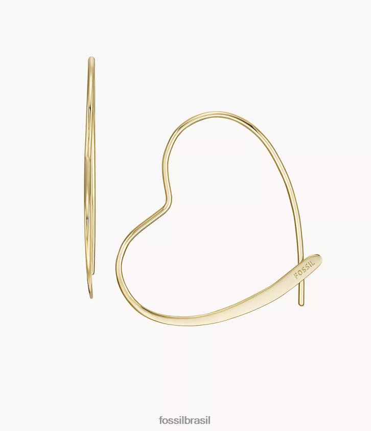 Fossil joia mulheres brincos de argola de latão empilhados tom de ouro 66RZLJ1036
