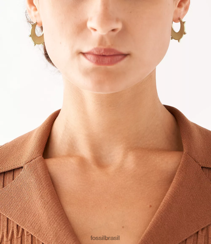 Fossil joia mulheres brincos de argola de sol do texas turquesa 66RZLJ1205