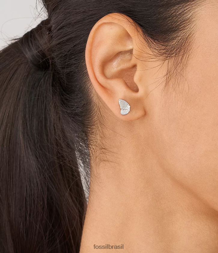 Fossil joia mulheres brincos de borboletas esterlinas prata 66RZLJ1034