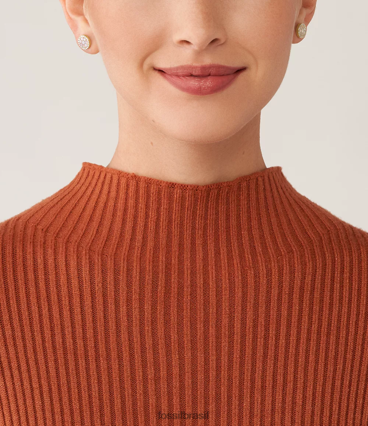 Fossil joia mulheres brincos de mosaico Sadie madrepérola branca 66RZLJ1049