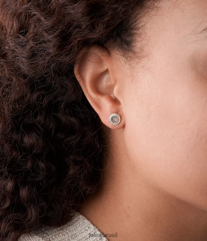 Fossil joia mulheres pregos de brilho val madrepérola 66RZLJ1079