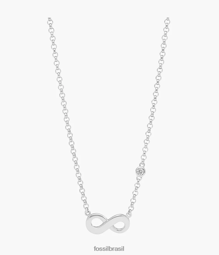 Fossil joia mulheres Colar Elliott Infinity Love em caixa esterlina prata 66RZLJ922