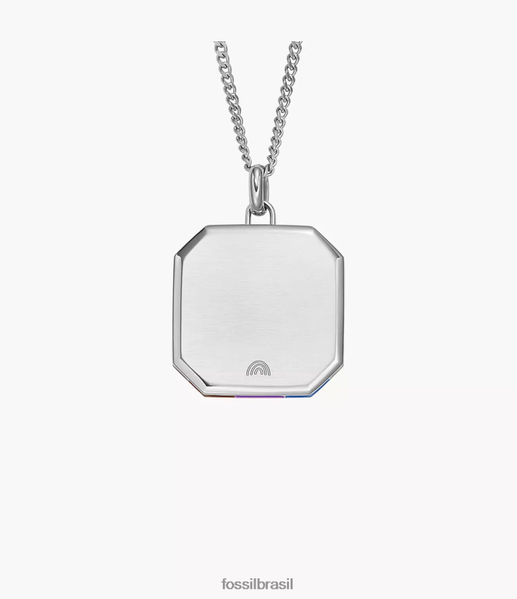 Fossil joia mulheres colar de corrente de aço inoxidável orgulho multi 66RZLJ896