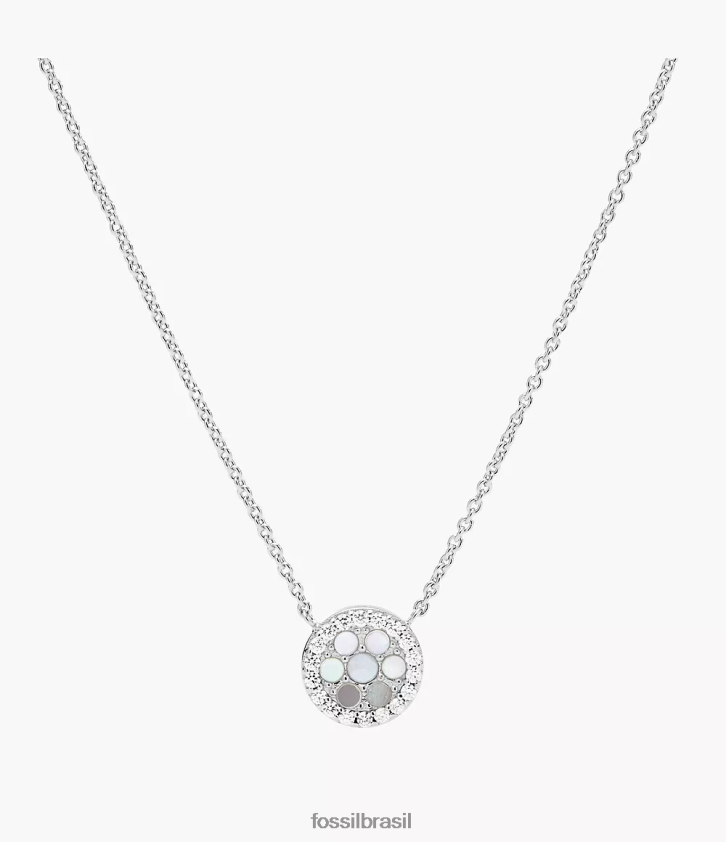 Fossil joia mulheres colar de pingente esterlina elliott madrepérola 66RZLJ914