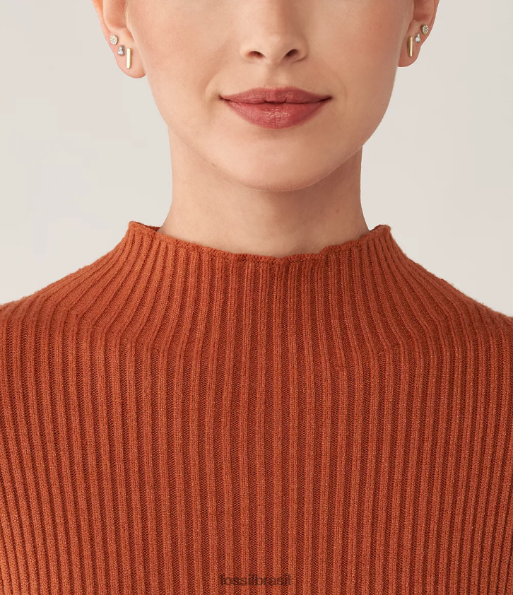 Fossil joia mulheres conjunto de brincos de aço inoxidável empilhados prata e ouro bicolor 66RZLJ1220