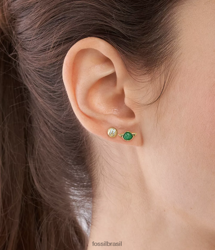 Fossil joia mulheres conjunto de brincos star wars ouro 66RZLJ1031