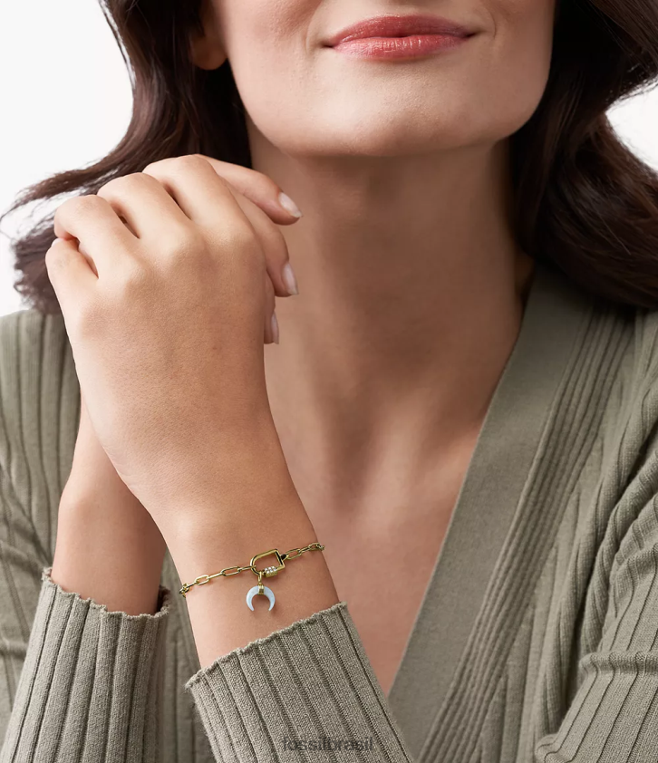 Fossil joia mulheres corra, oh, charme tão encantador madrepérola azul 66RZLJ1147