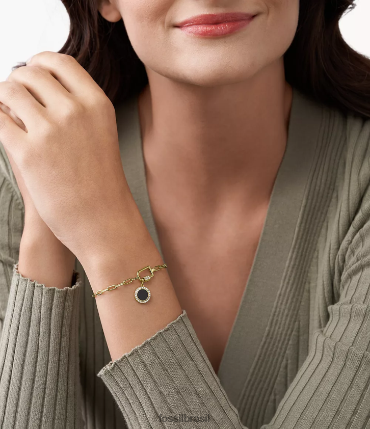 Fossil joia mulheres corra, oh, charme tão encantador Ônix preto 66RZLJ1277