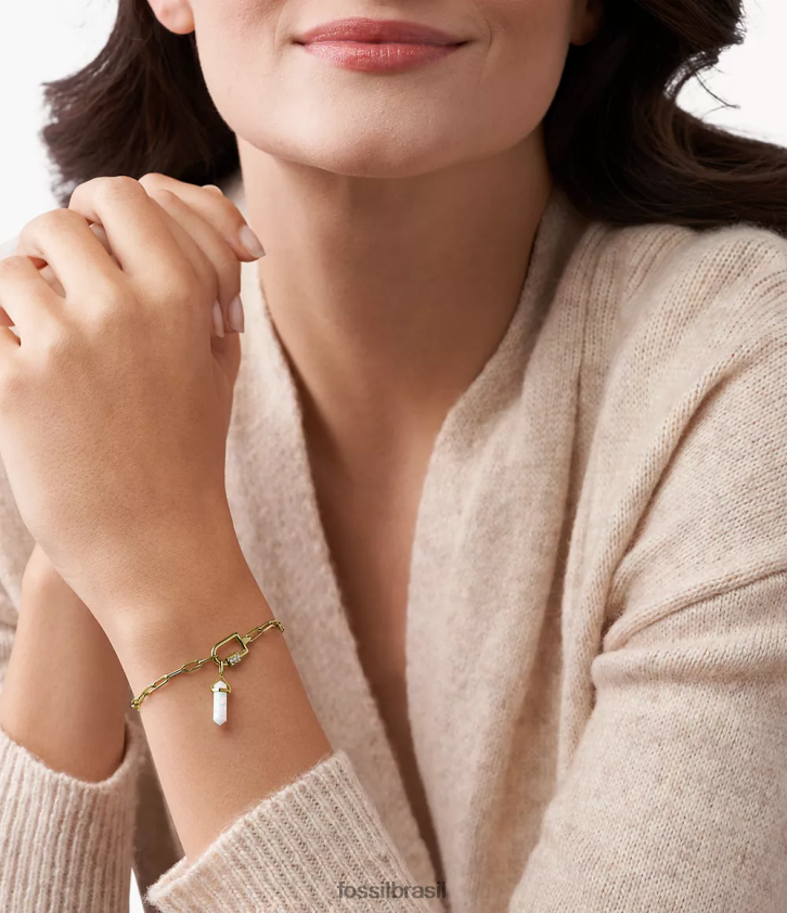 Fossil joia mulheres corra, oh, charme tão encantador opala branca 66RZLJ1321