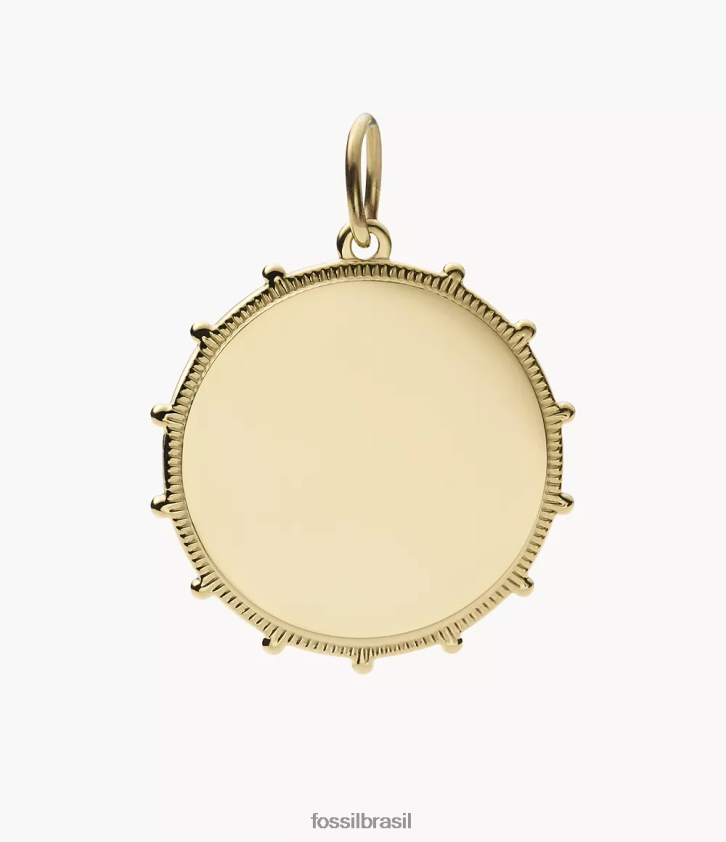 Fossil joia mulheres corra oh tão charmoso charme de aço inoxidável tom de ouro 66RZLJ1138