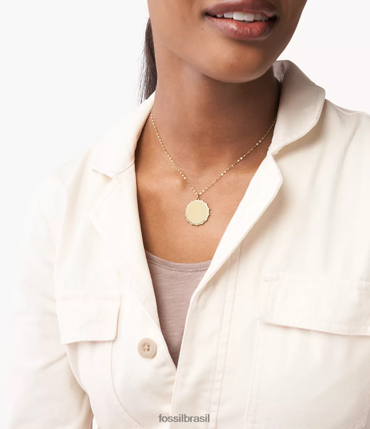 Fossil joia mulheres corra oh tão charmoso charme de aço inoxidável tom de ouro 66RZLJ1138