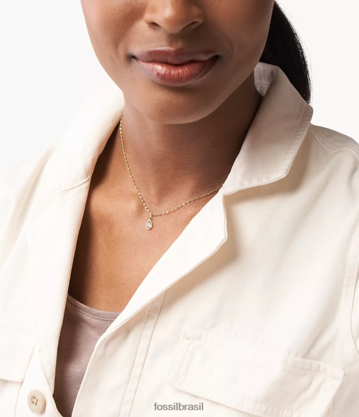 Fossil joia mulheres corra oh tão charmoso charme de pedra do nascimento de abril tom claro 66RZLJ1190