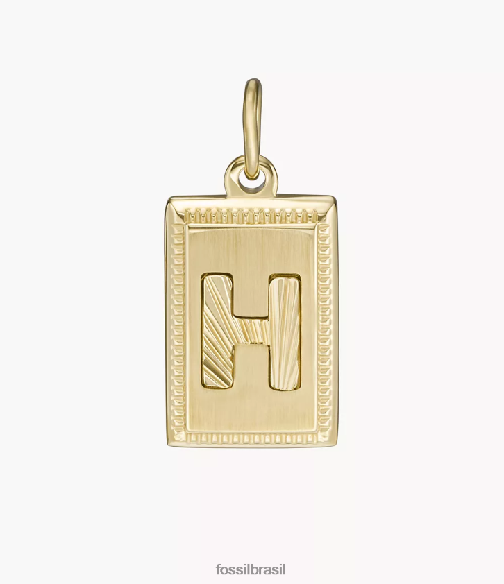 Fossil joia mulheres oh, tão charmoso charme inicial de aço inoxidável tom de ouro 66RZLJ1224