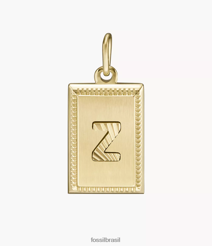 Fossil joia mulheres oh, tão charmoso charme inicial de aço inoxidável tom de ouro 66RZLJ1272