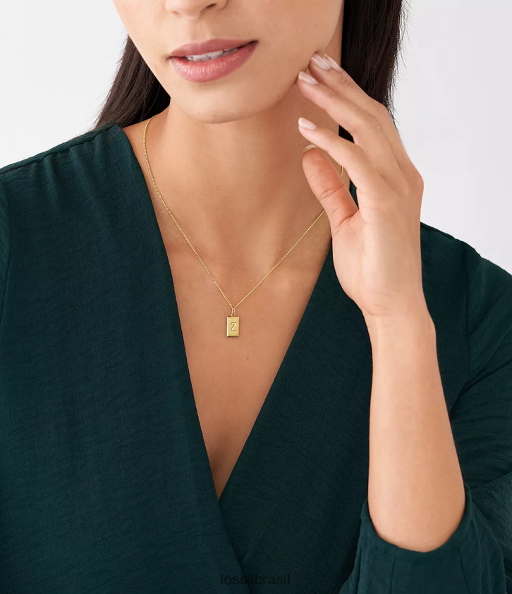 Fossil joia mulheres oh, tão charmoso charme inicial de aço inoxidável tom de ouro 66RZLJ1272