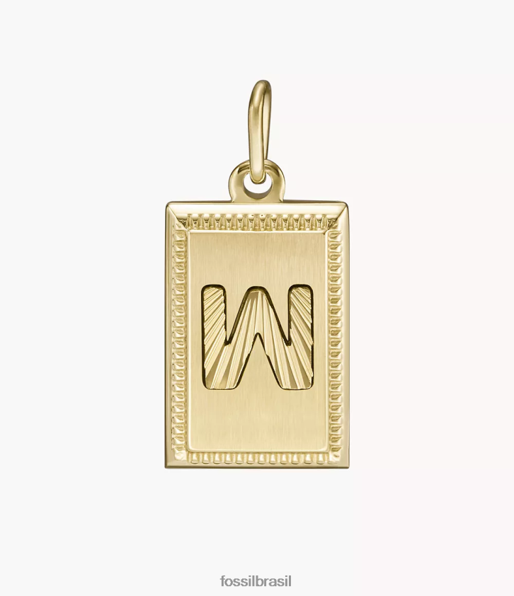 Fossil joia mulheres oh, tão charmoso charme inicial de aço inoxidável tom de ouro 66RZLJ1276