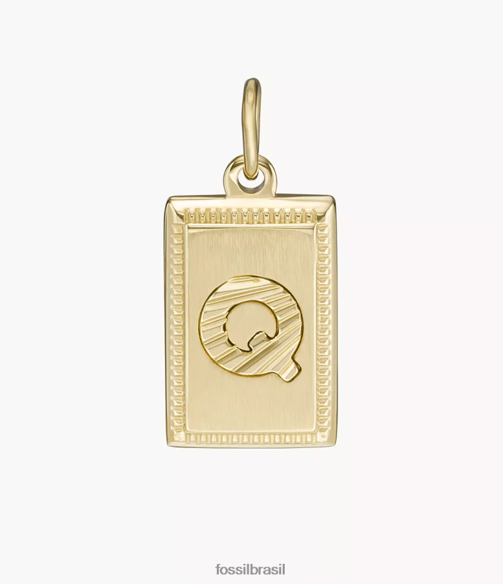 Fossil joia mulheres oh, tão charmoso charme inicial de aço inoxidável tom de ouro 66RZLJ1307