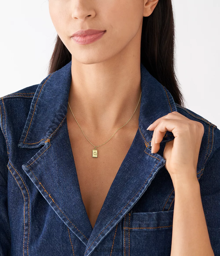 Fossil joia mulheres oh, tão charmoso charme inicial de aço inoxidável tom de ouro 66RZLJ1307