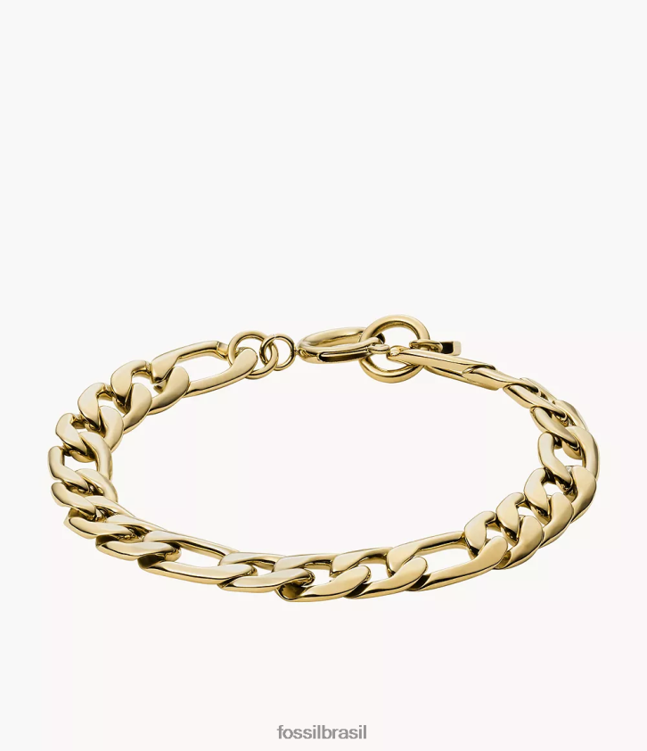 Fossil joia mulheres Rowan oh tão charmosa pulseira de corrente de aço inoxidável tom de ouro 66RZLJ1126