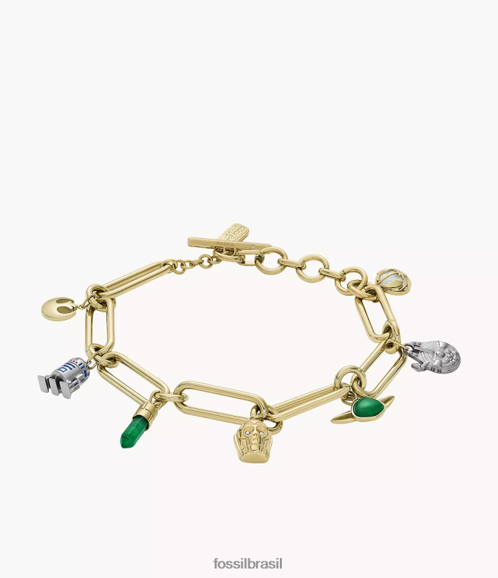 Fossil joia mulheres pulseira de charme de guerra nas estrelas opala/acenturina verde/esmalte azul 66RZLJ962