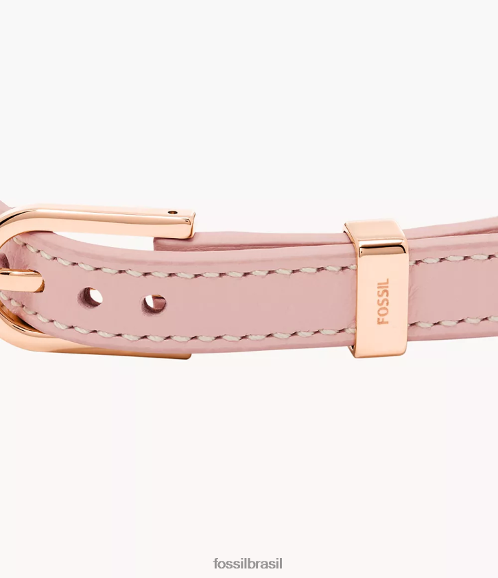Fossil joia mulheres pulseira de couro d-link Heritage corar 66RZLJ1254