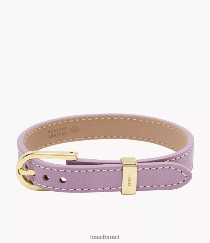 Fossil joia mulheres pulseira de couro d-link Heritage lavanda 66RZLJ1181