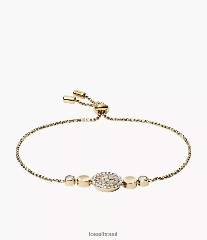 Fossil joia mulheres pulseira de disco de mosaico val madrepérola 66RZLJ1027
