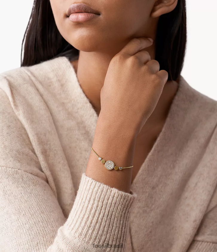 Fossil joia mulheres pulseira de disco de mosaico val madrepérola 66RZLJ1027