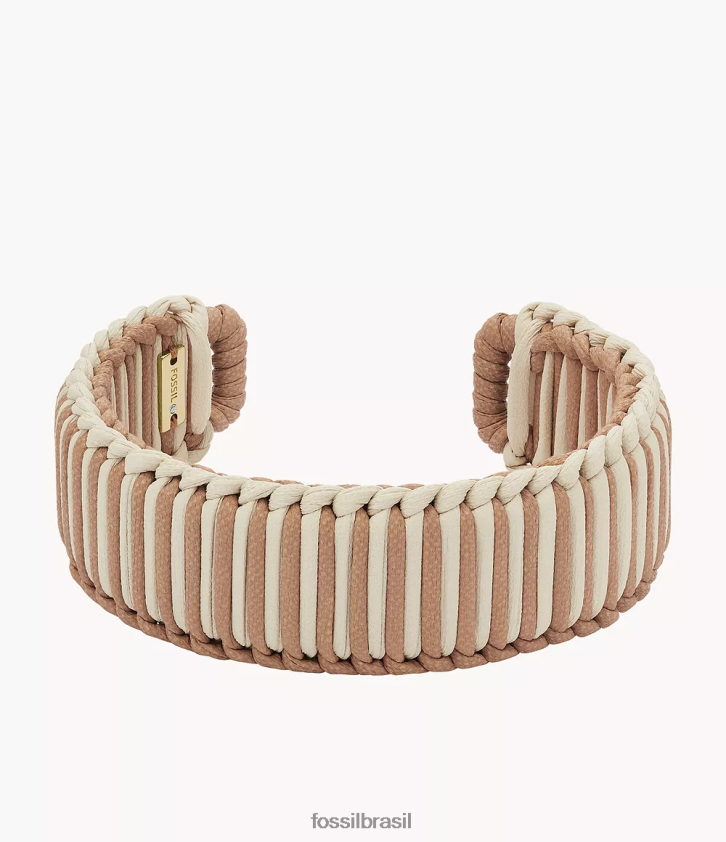 Fossil joia mulheres pulseira de latão com punho de verão tom de ouro 66RZLJ1023