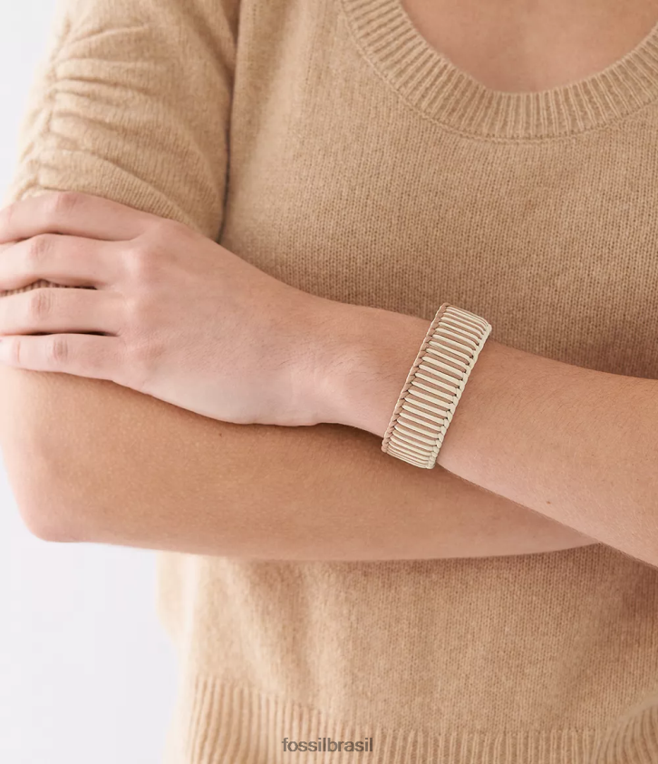 Fossil joia mulheres pulseira de latão com punho de verão tom de ouro 66RZLJ1023