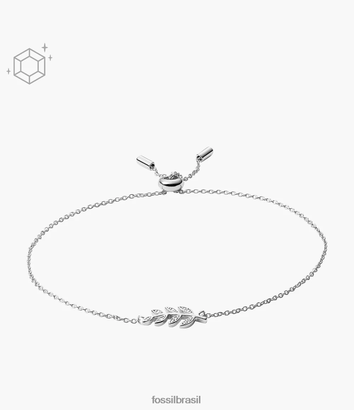 Fossil joia mulheres pulseira elliott ramo de oliveira prata 66RZLJ1022