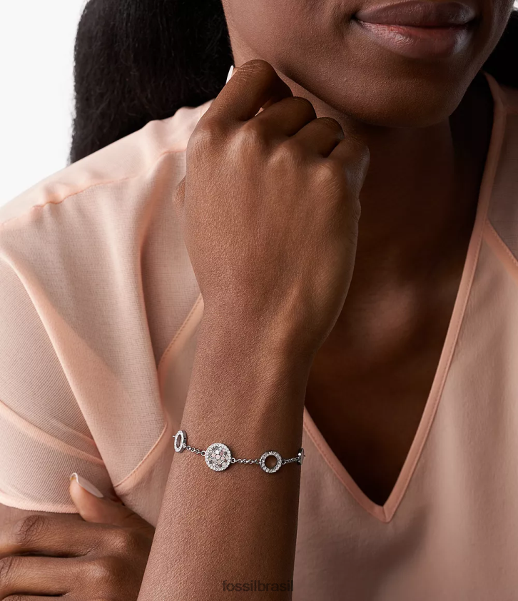 Fossil joia mulheres pulseira val mosaic disc station madrepérola 66RZLJ994