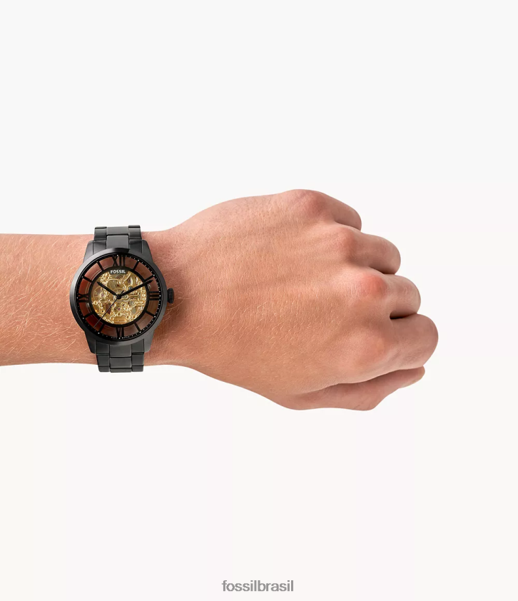 Fossil assistir homens Relógio urbano automático de 44 mm em aço inoxidável preto 66RZLJ1462