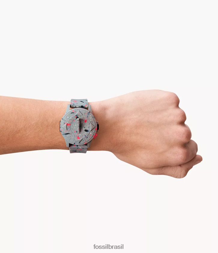 STAPLE x Fossil assistir homens relógio automático de silicone de edição limitada pombo cinza 66RZLJ1590