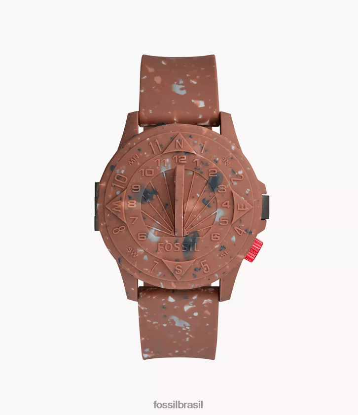 STAPLE x Fossil assistir homens relógio automático de silicone de edição limitada terracota 66RZLJ1604