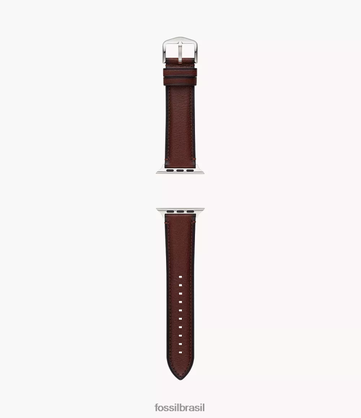 Fossil acessório homens Pulseira de couro de 42 mm/44 mm/45 mm para Apple Watch marrom 66RZLJ1496