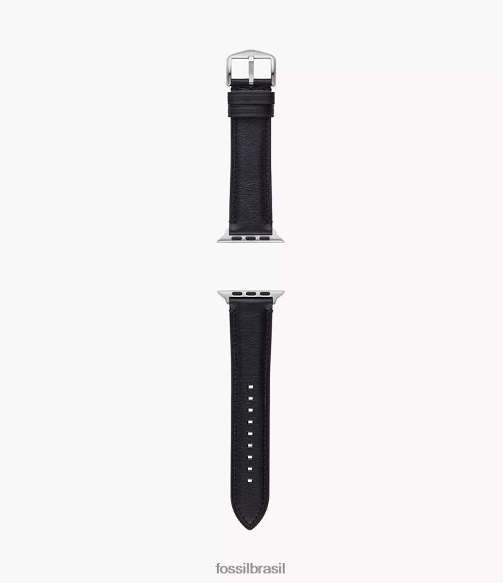 Fossil acessório homens Pulseira de couro de 42 mm/44 mm/45 mm para Apple Watch preto 66RZLJ1497