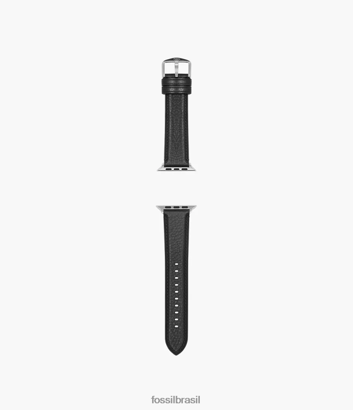 Fossil acessório homens Pulseira de couro de 42 mm/44 mm/45 mm para Apple Watch preto 66RZLJ1498