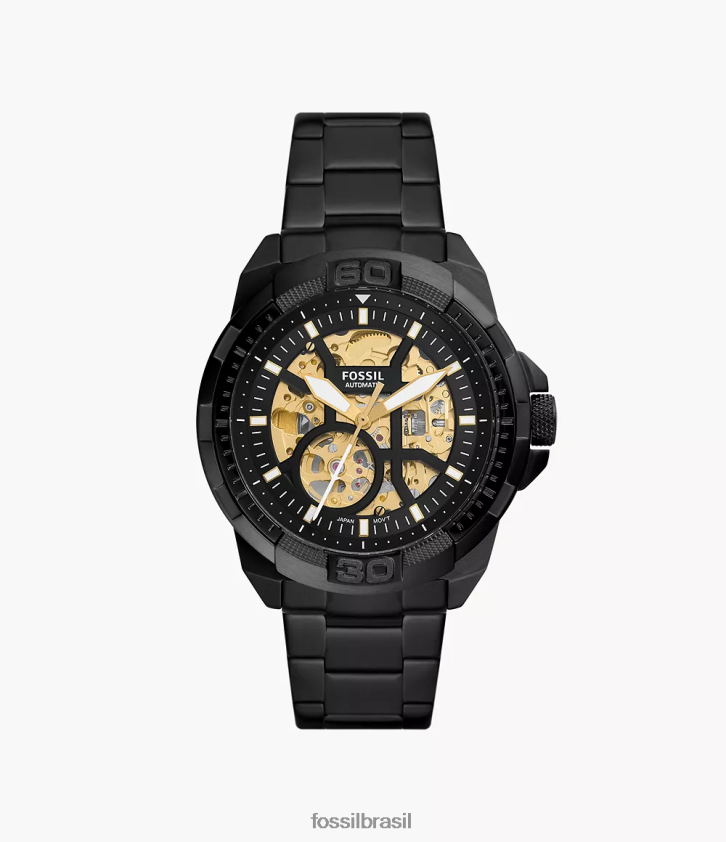 Fossil assistir homens relógio bronson automático em aço inoxidável preto 66RZLJ1374