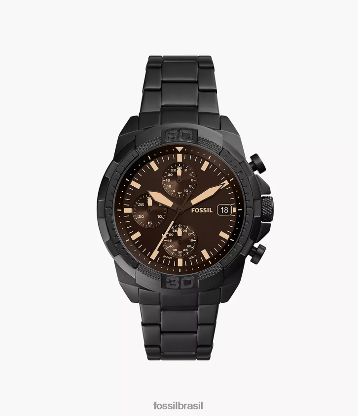 Fossil assistir homens relógio bronson cronógrafo em aço inoxidável preto 66RZLJ1340