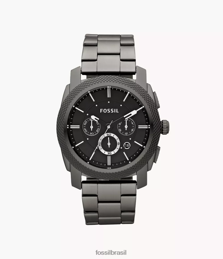 Fossil assistir homens relógio de aço inoxidável cronógrafo de máquina fumaça 66RZLJ1353